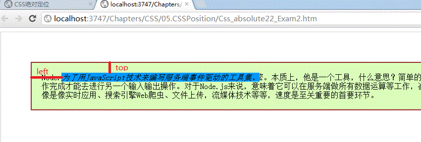 CSS绝对定位